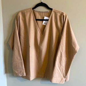 Wool Flannel V-Neck sweater. NWOT